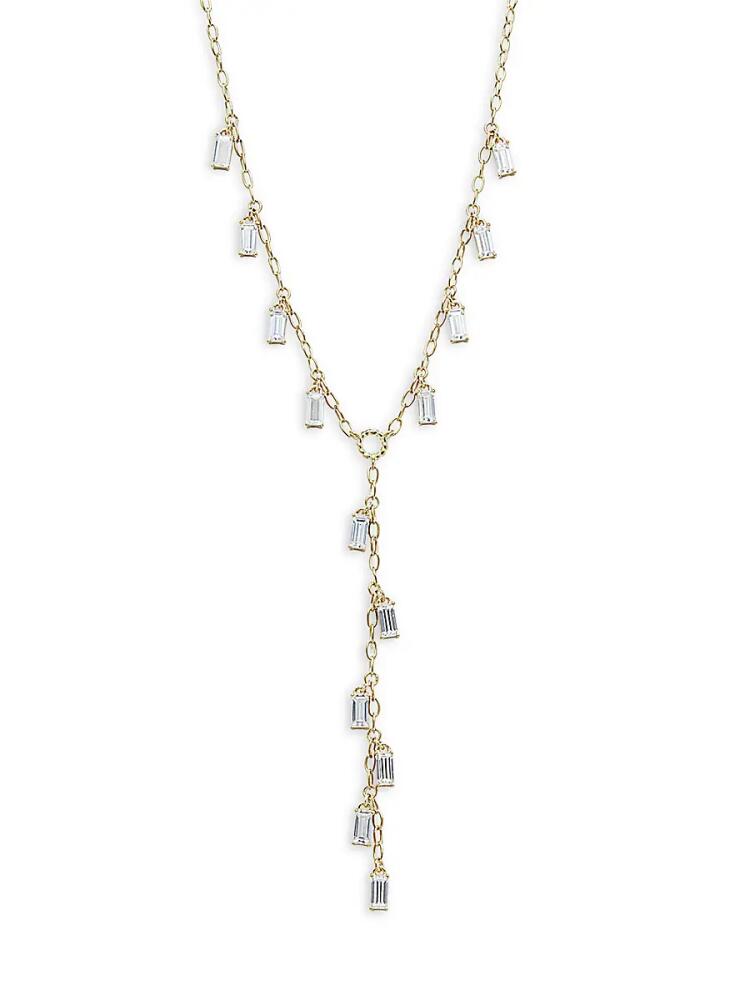 Adriana Orsini Women's Veritas Shaky 18K Goldplated Sterling Silver & Cubic Zirconia Lariat Cover