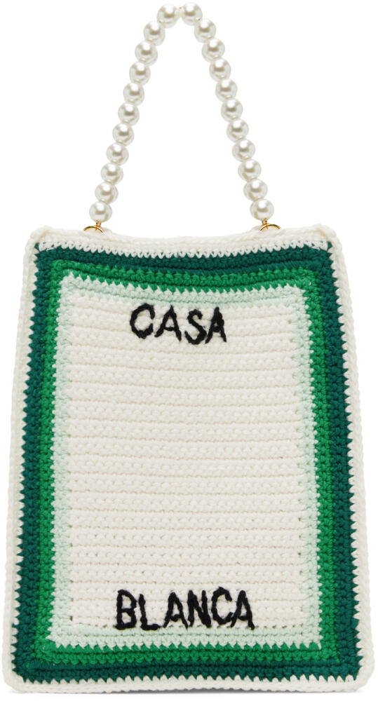 Casablanca White Mini Crochet Tote Cover