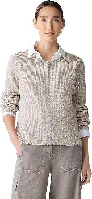 Eileen Fisher Crew Neck Sweater (Dove) Women's Sweater Cover