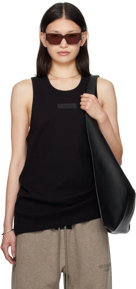 Fear of God ESSENTIALS Black Rib Tank Top Cover