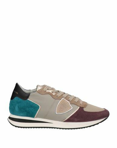 Philippe Model Woman Sneakers Sand Soft Leather, Textile fibers Cover