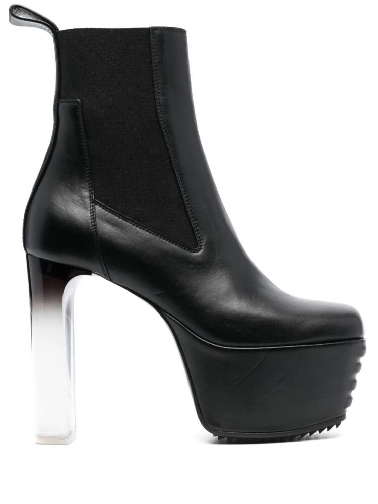 Rick Owens 145mm leather platform boots - Black Cover