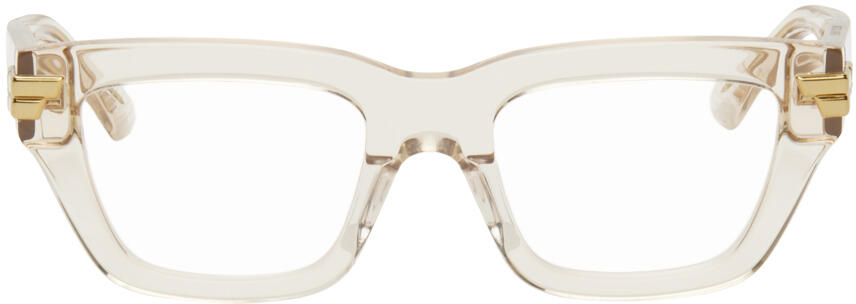 Bottega Veneta Transparent Square Glasses Cover