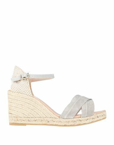 Gaimo Woman Espadrilles Light grey Soft Leather, Textile fibers, Jute Cover