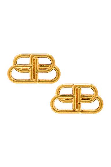 Balenciaga Bb Stud Earrings in Metallic Gold Cover