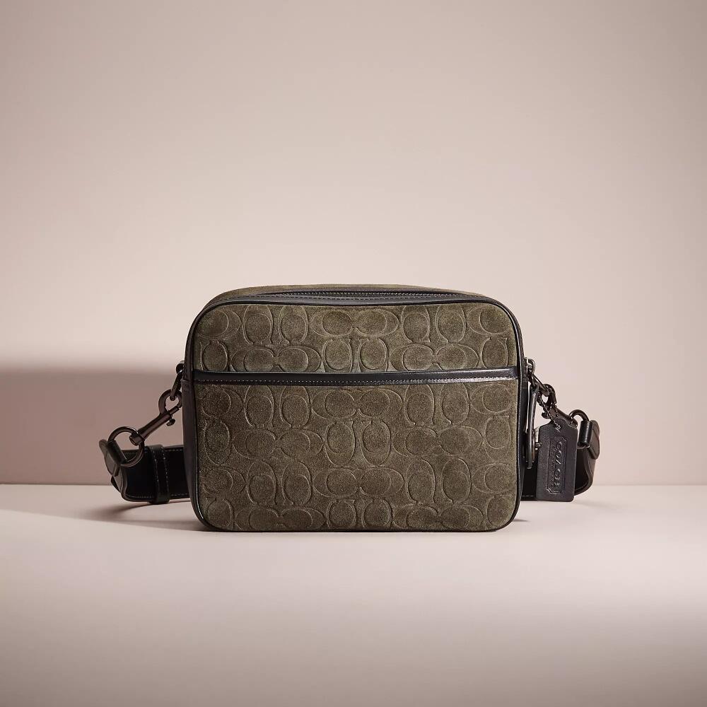 Coach Restored Flight Bag In Signature Suede Cover