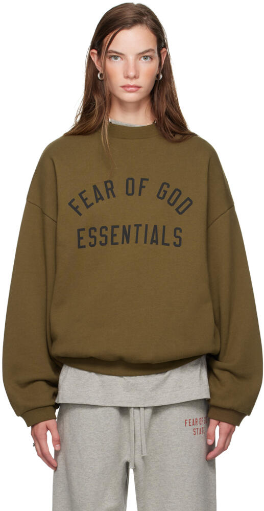 Fear of God ESSENTIALS Khaki Crewneck Sweatshirt Cover