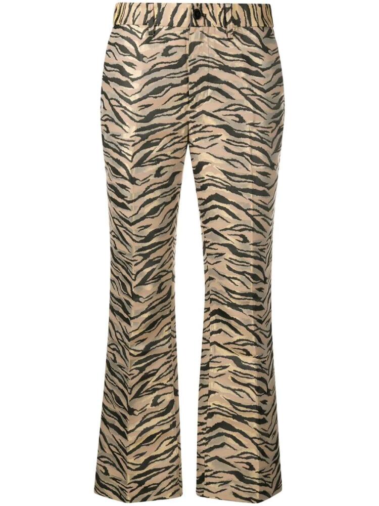 Zadig&Voltaire animal-print flared trousers - Neutrals Cover