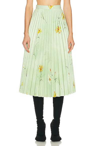 Balenciaga Printed Skirt in Green Cover