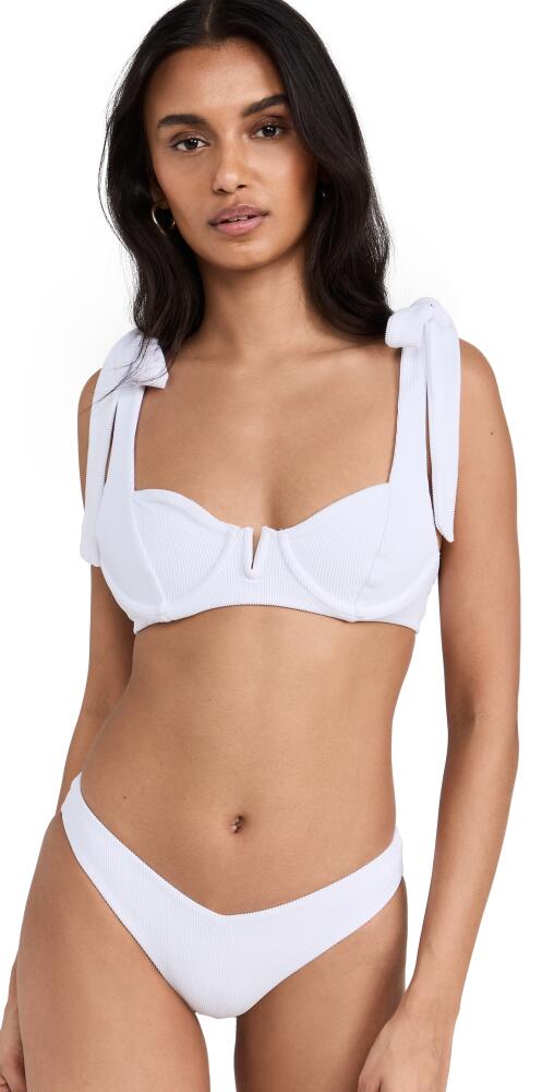 Beach Riot Blair Bikini Top White Cover