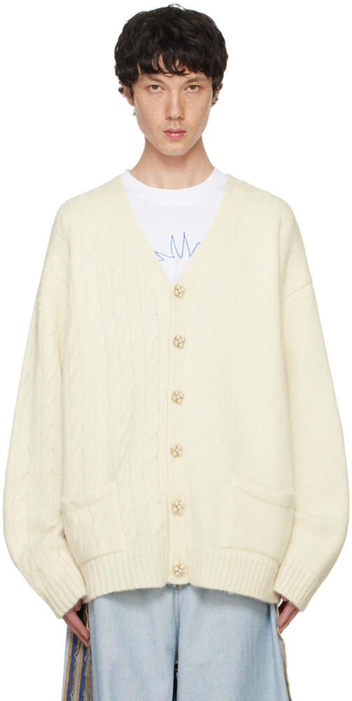 VETEMENTS Off-White Split Cardigan Cover