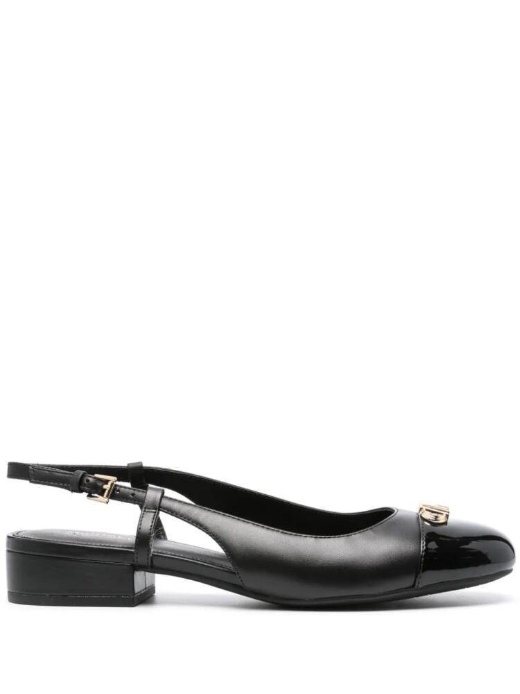 Michael Michael Kors logo-plaque leather ballerina shoes - Black Cover