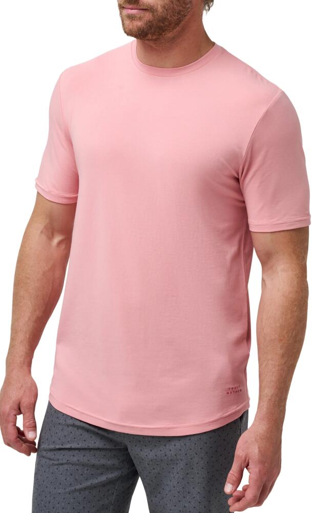 TravisMathew Cloud Crewneck T-Shirt in Blush Cover