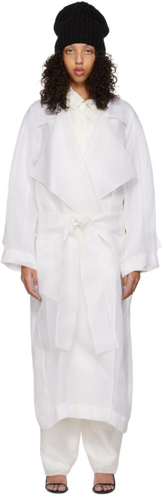 The Row Off-White Lau Trench Coat Cover