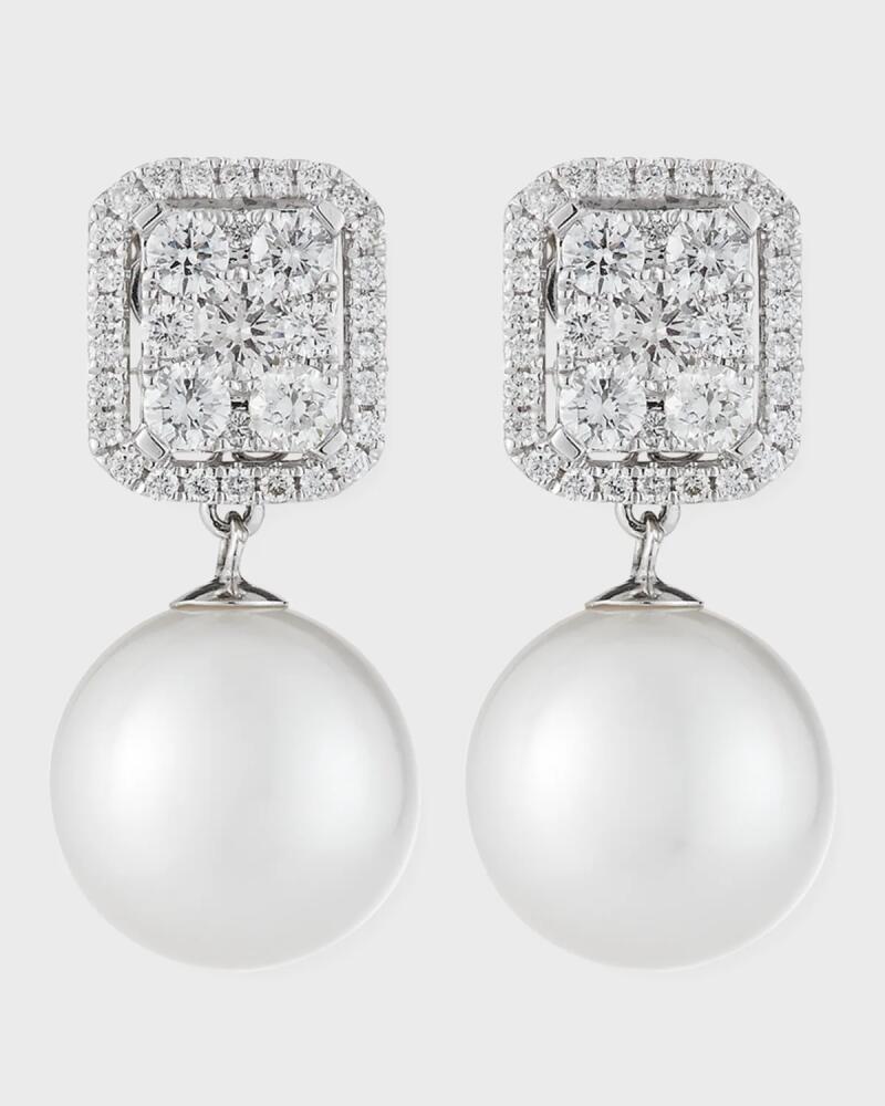 Belpearl 18k White Gold Diamond & Pearl Convertible Earrings Cover