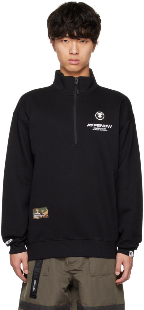 AAPE by A Bathing Ape Black Zip Sweatshirt Cover