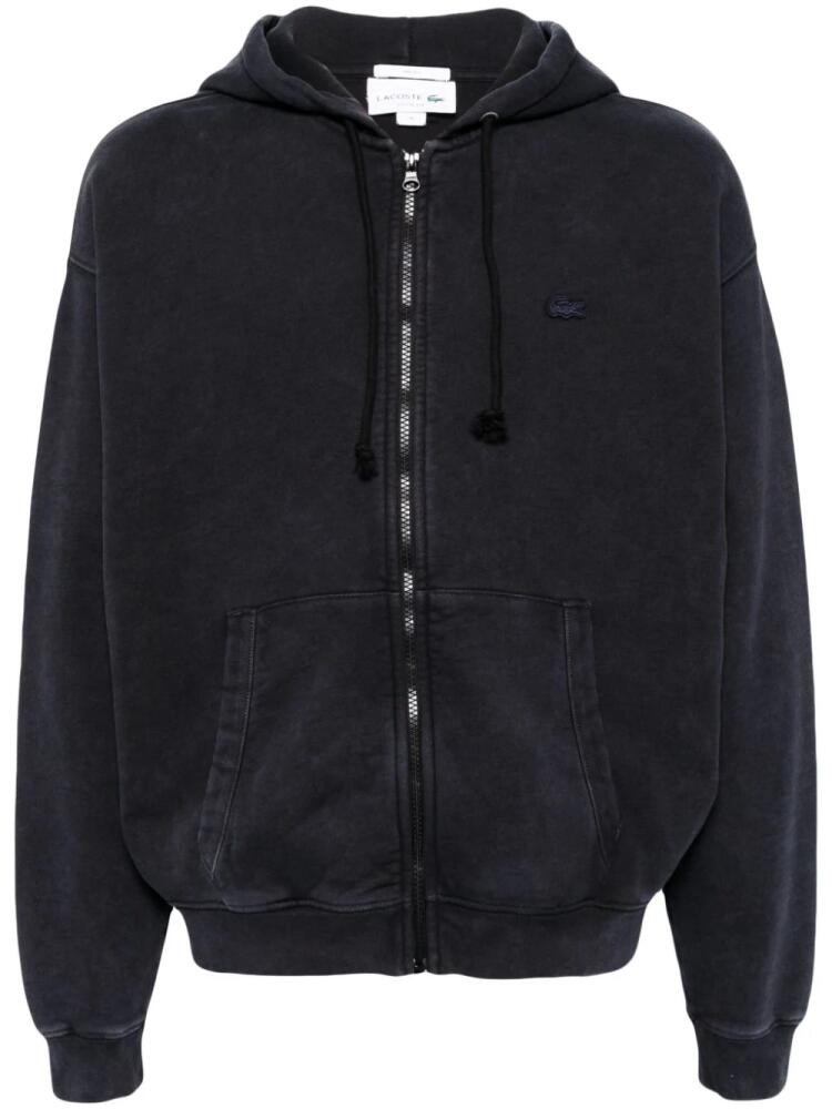 Lacoste logo-patched hooded jacket - Black Cover