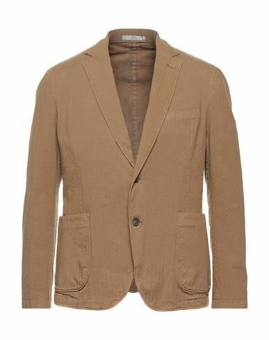 Cc Collection Corneliani Man Blazer Camel Cotton, Elastane Cover