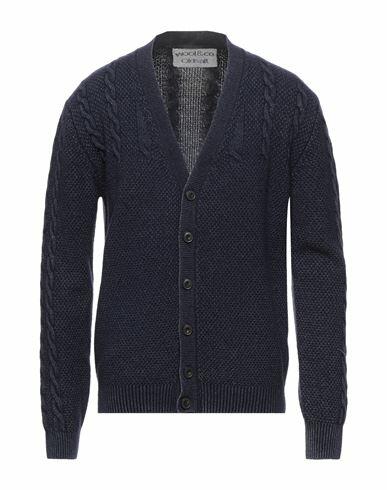 Wool & Co Man Cardigan Midnight blue Merino Wool Cover