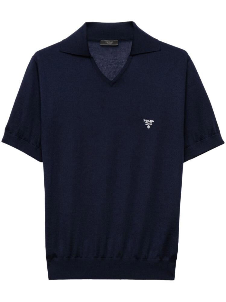 Prada Cashmere polo shirt - Blue Cover