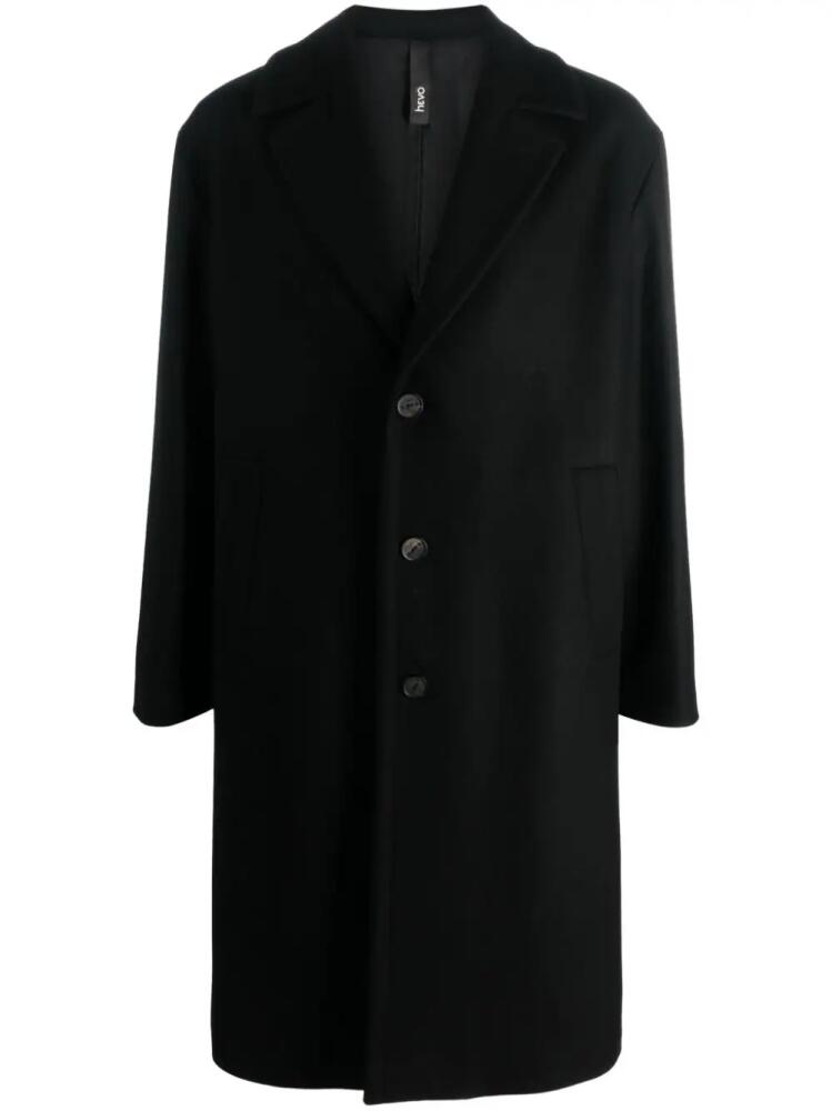 Hevo single-breasted virgin-wool coat - Black Cover