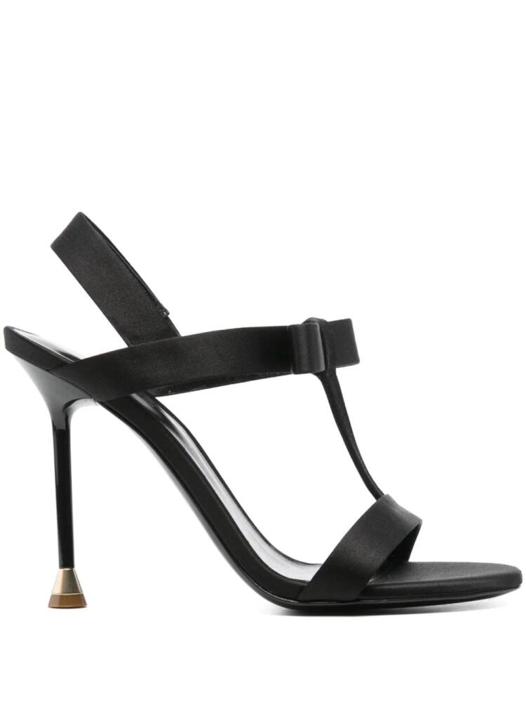 Giorgio Armani 105mm bow-embellished T-bar sandals - Black Cover