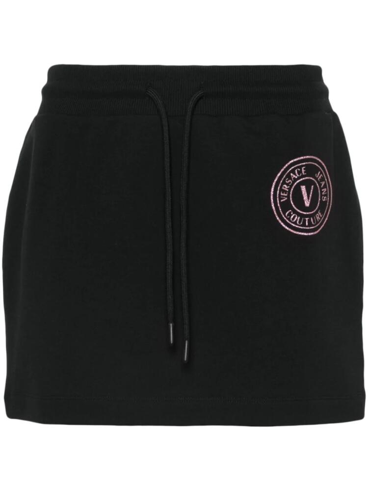 Versace Jeans Couture logo-print mini skirt - Black Cover