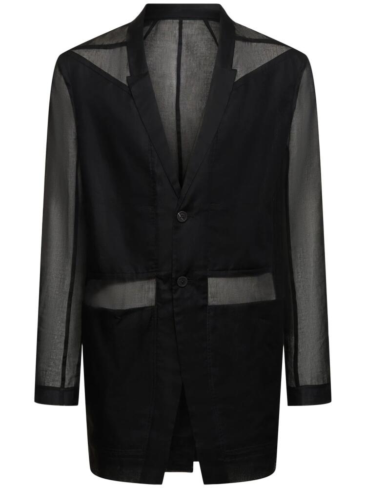 RICK OWENS Lido Single Breasted Cotton Blazer Cover