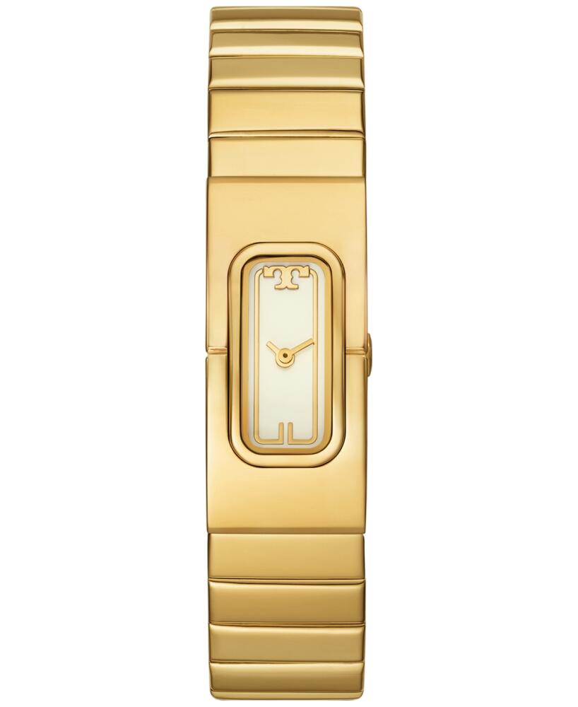 Tory Burch Women's The T Watch Gold-Tone Stainless Steel Bracelet Watch 18mm - Gold Cover