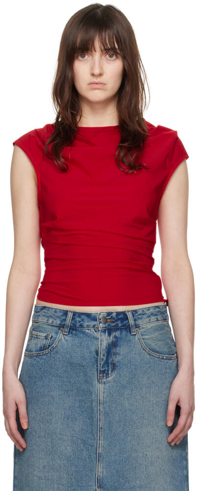 WYNN HAMLYN Red Rina Tank Top Cover