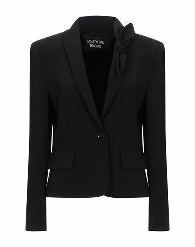 Boutique Moschino Woman Blazer Black Polyester, Elastane Cover