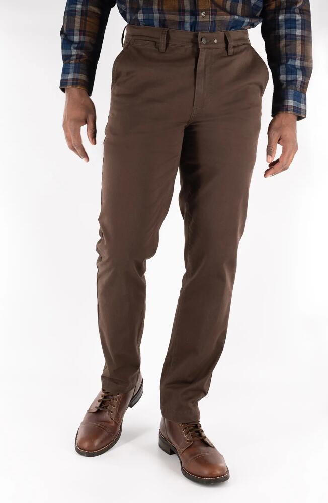 Devil-Dog Dungarees Flat Front Stretch Cotton Chinos in Dark Roast Cover