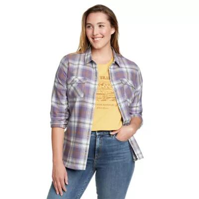 Eddie Bauer Women's Firelight Flannel Shirt Cover