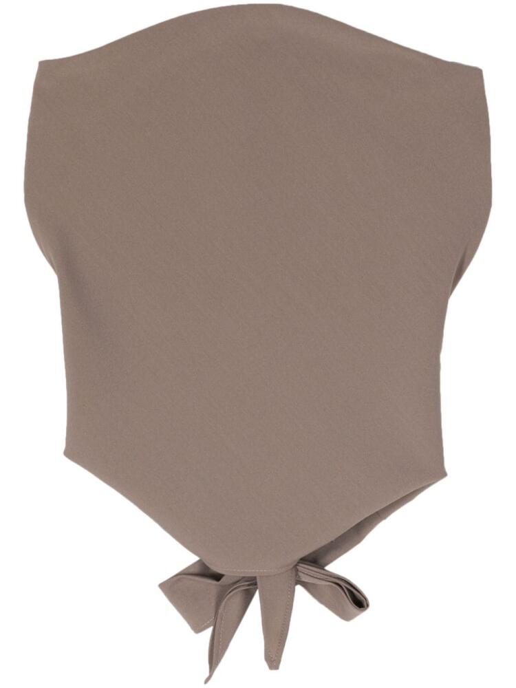 Rokh strapless cropped top - Brown Cover