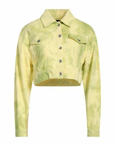 Patrizia Pepe Woman Denim outerwear Acid green Cotton, Lyocell Cover