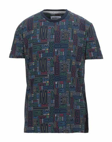 Bikkembergs Man T-shirt Midnight blue Cotton, Elastane Cover