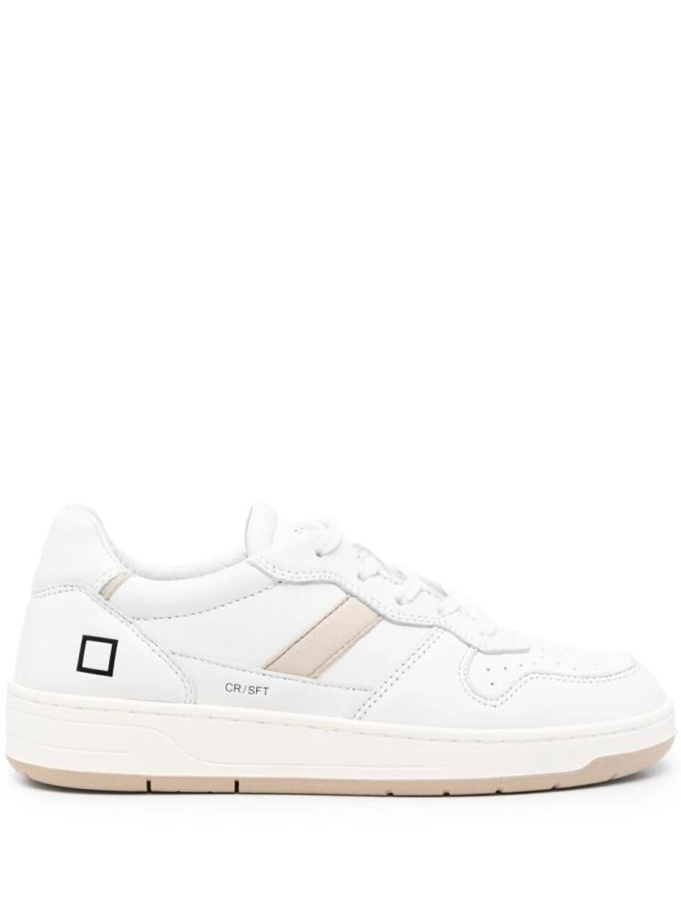 D.A.T.E. logo-debossed leather sneakers - White Cover