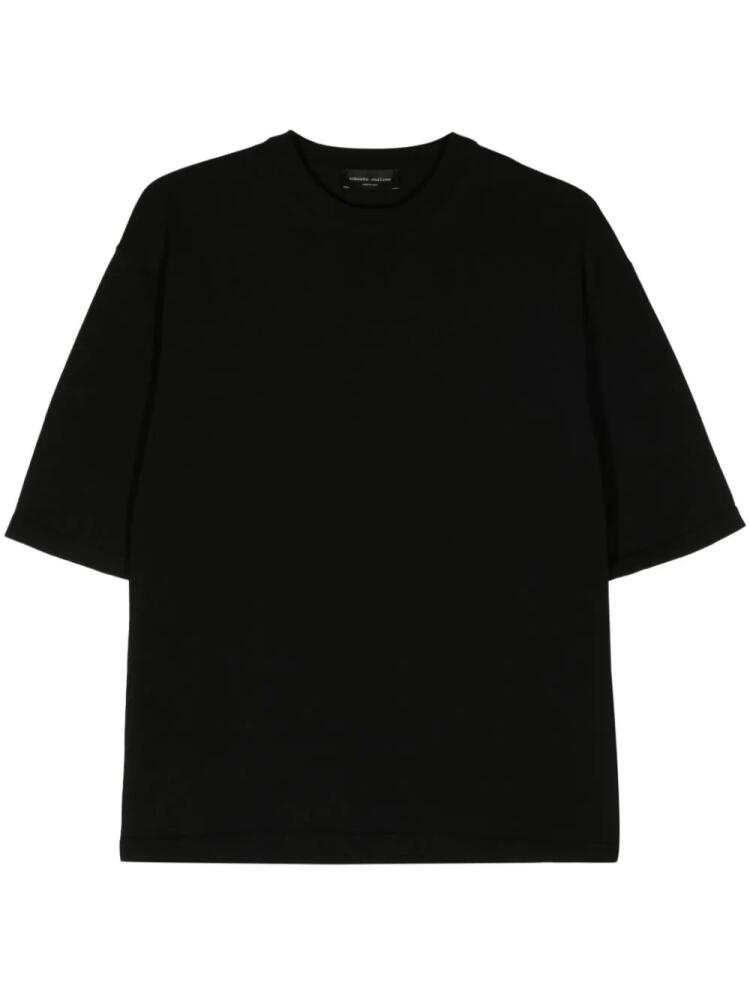 Roberto Collina knitted cotton T-shirt - Black Cover