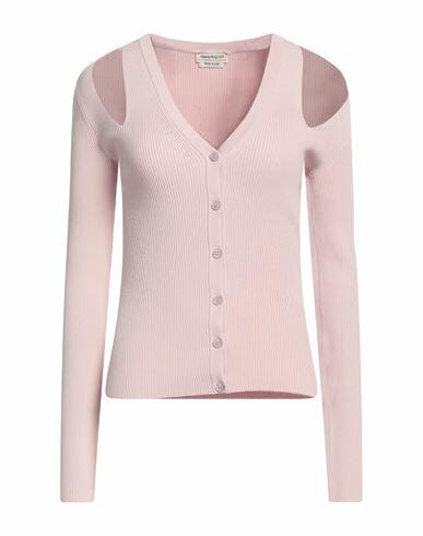 Alexander Mcqueen Woman Cardigan Pink Viscose, Polyester Cover