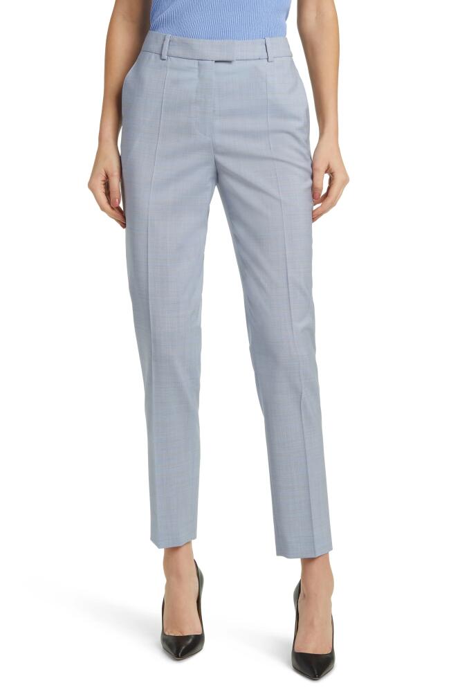 BOSS Tamata Slim Fit Virgin Wool Pants in Hydrangea Plaid Cover