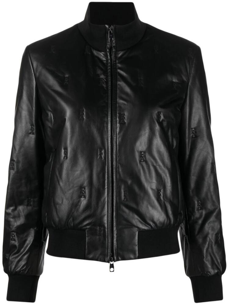 Emporio Armani Travel Essential leather bomber jacket - Black Cover