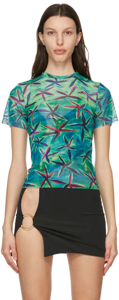 Louisa Ballou Green & Blue Beach T-Shirt Cover