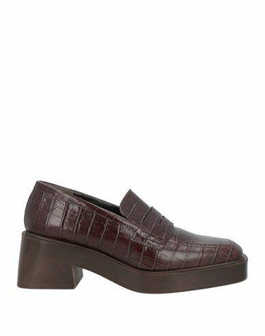 Lorenzo Mari Woman Loafers Dark brown Leather Cover