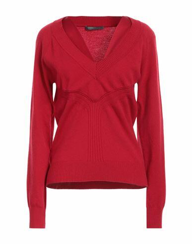 Alberta Ferretti Woman Sweater Red Virgin Wool, Cashmere, Polyamide, Elastane, Silk Cover