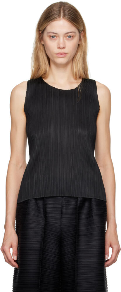 PLEATS PLEASE ISSEY MIYAKE Black Basics Tank Top Cover