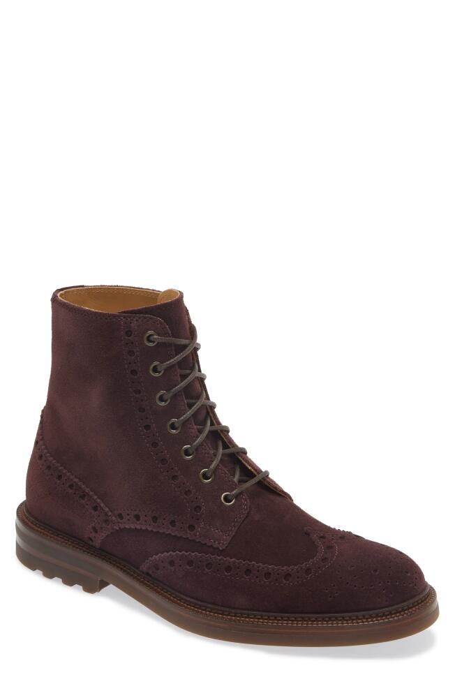 Brunello Cucinelli Wingtip Derby Boot in Burgundy Cover