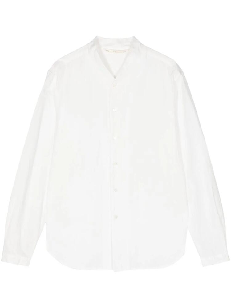 Forme D'expression collarless cotton shirt - White Cover