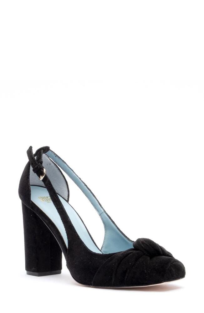 Frances Valentine Retro Pump in Black Fabric Cover