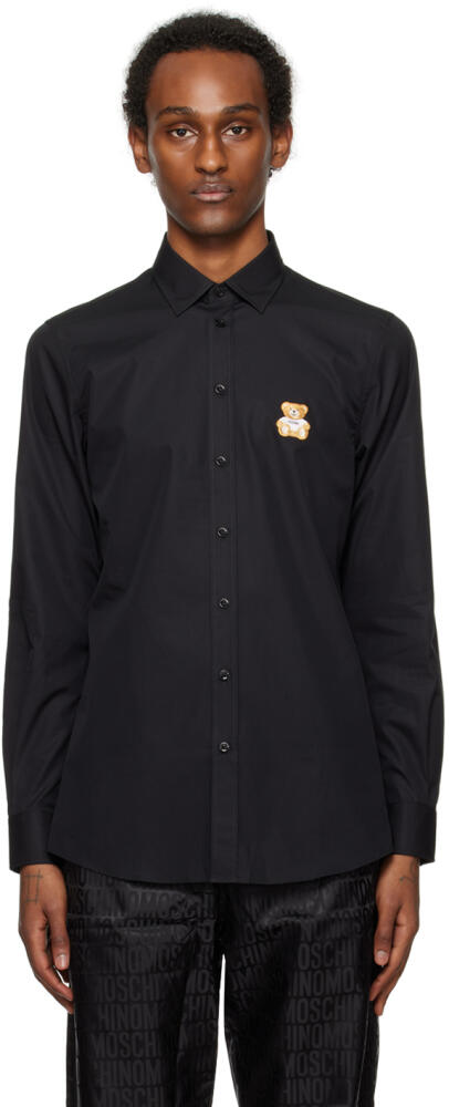 Moschino Black Teddy Patch Shirt Cover