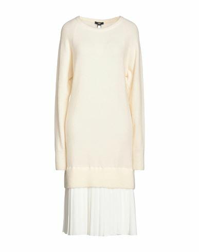 Cavalli Class Woman Midi dress Ivory Mohair wool, Wool, Polyamide, Elastane, Silk Cover